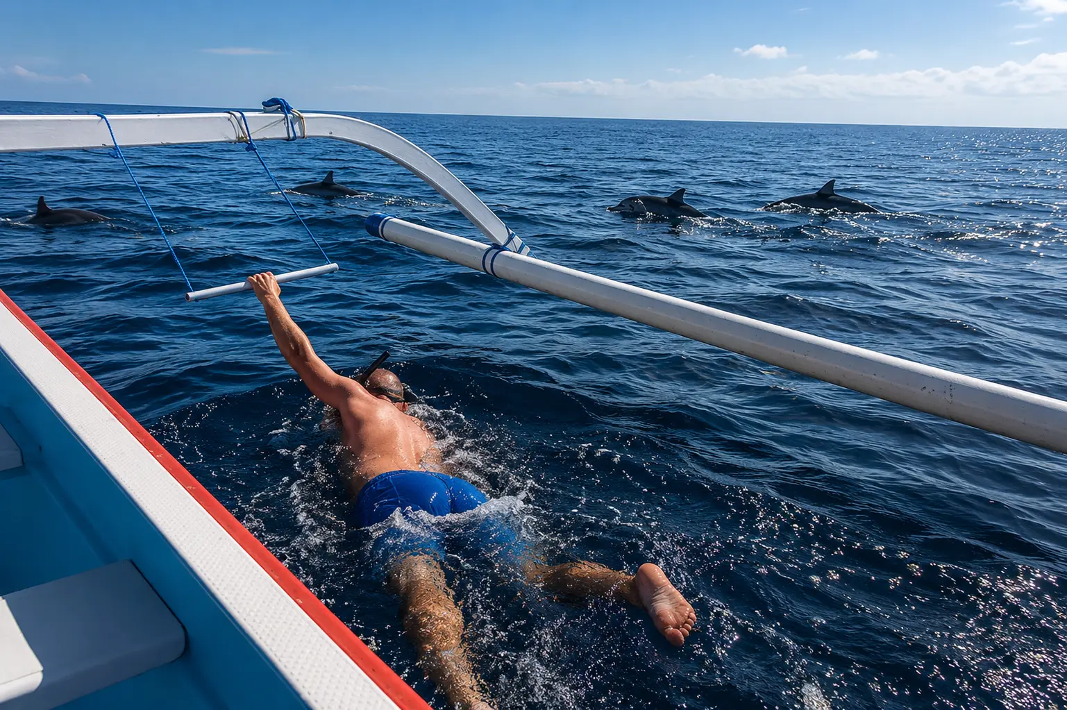 Swimming with Dolphins in Their Natural Habitat